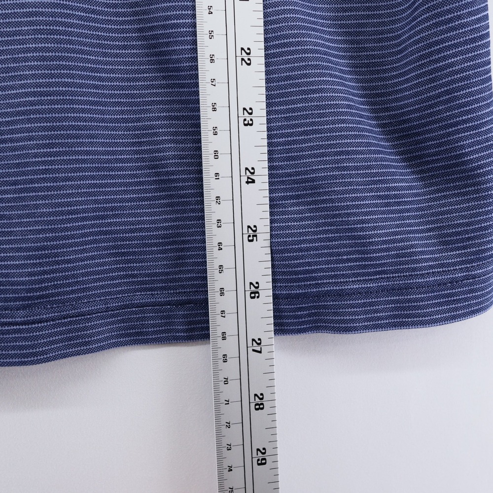 Tommy Bahama Mens Small Blue Striped Short Sleeve Polo Shirt Marlin Logo - Picture 4 of 7